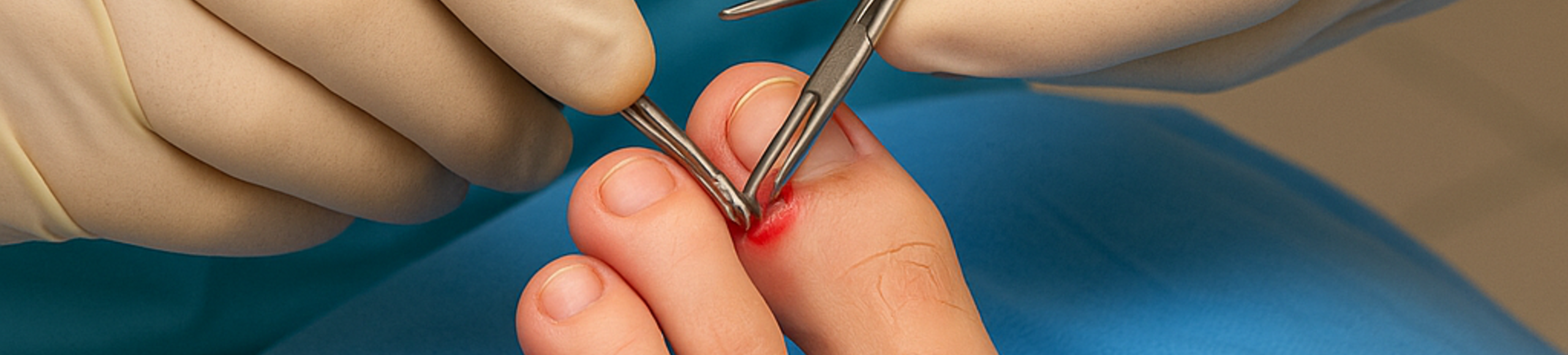 Chirurgie de l’ongle incarné au cabinet – traitement de l’hallux