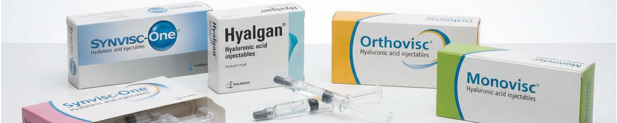 Injection d’acide hyaluronique au genou – seringues et produits de viscosupplémentation